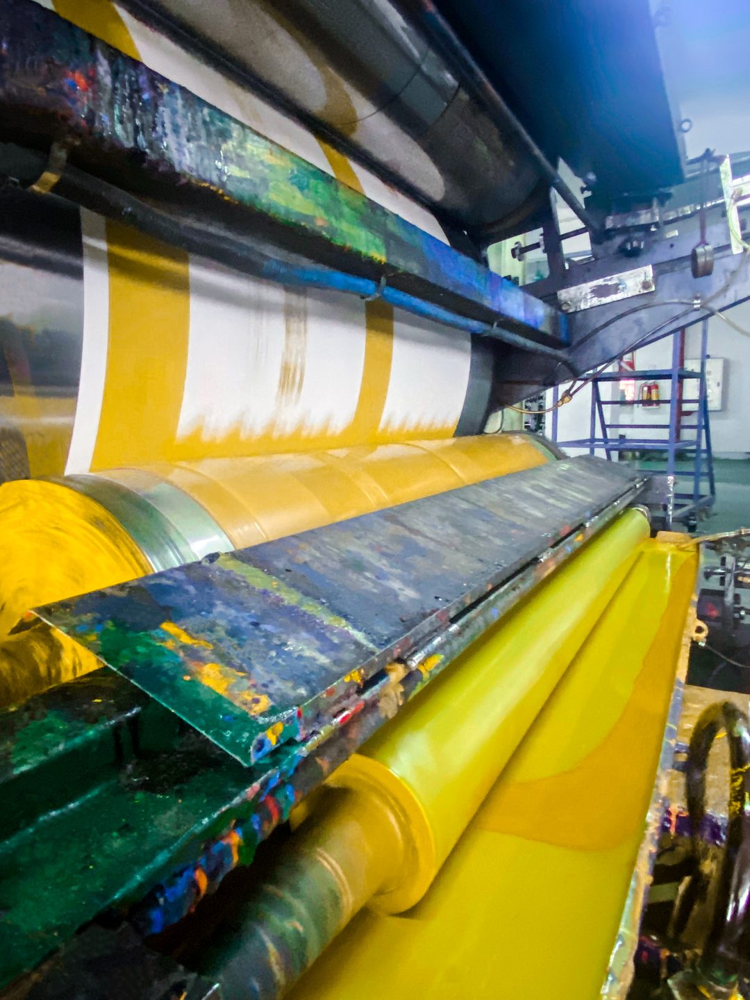 Flexographic printing machine inside CX Package workshop