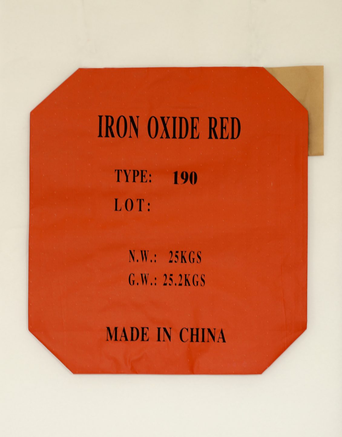 Valve paper bag sample for iron oxide pigment packed at CX Package